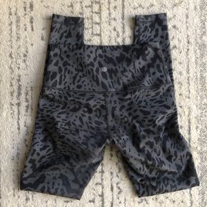 Leopard lululemon leggings.